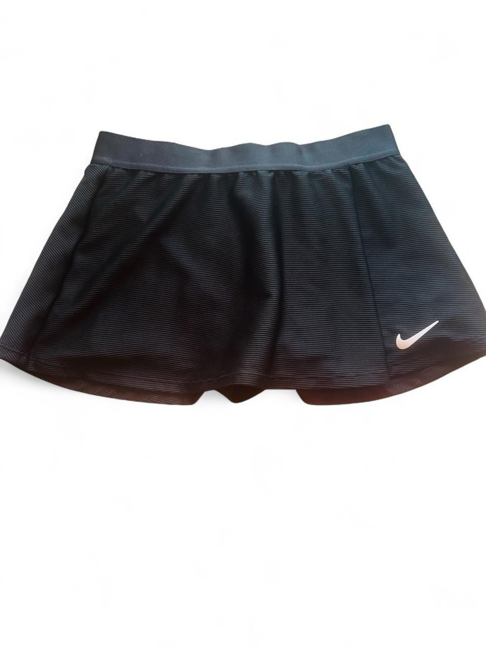 Nike Black tennis skirt with black horizontal lines texture